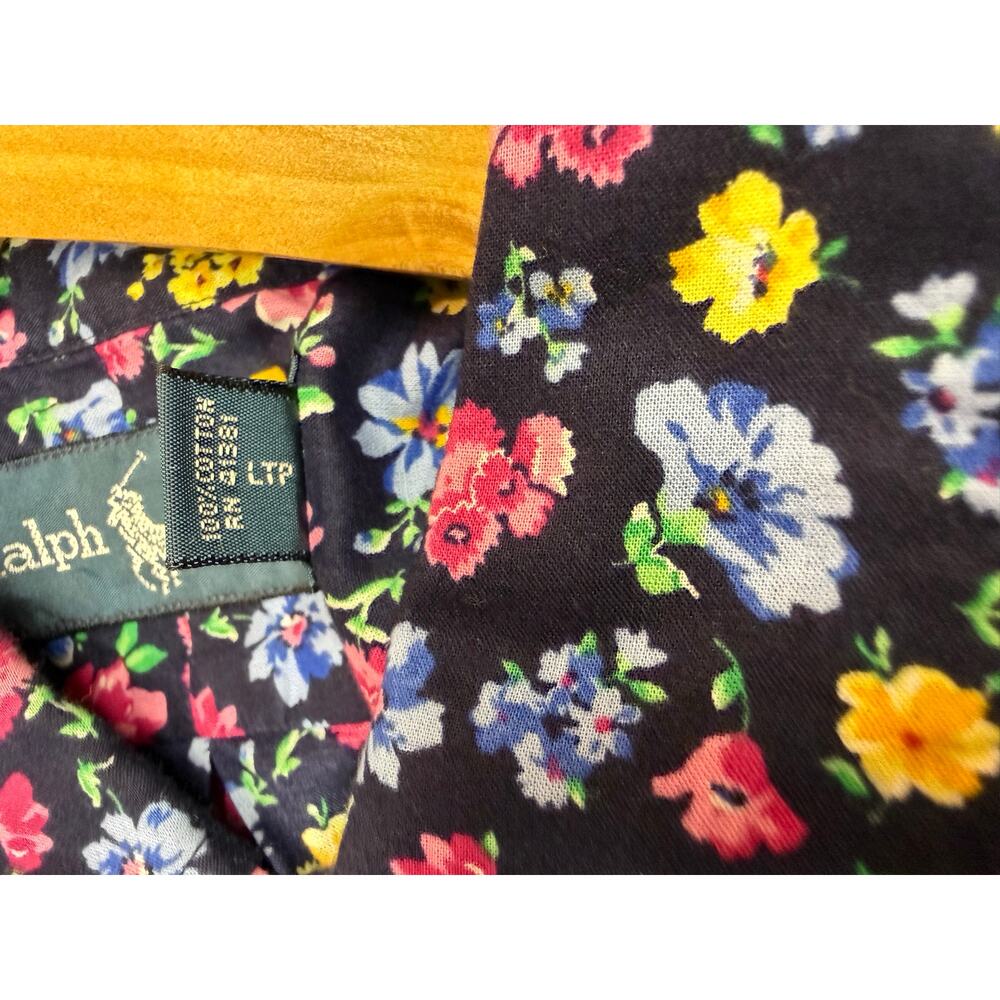 Vintage polo Ralph Lauren Women's Floral Button Down Shirt  colorful size large - Picture 3 of 8